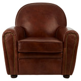 Brazier Brown Leather Classic Armchair