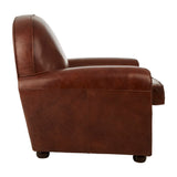 Brazier Brown Leather Classic Armchair