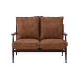 Flynn 2 Seater Brown Sofa