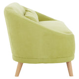 Arboleas 2 Seater Green Linen Sofa