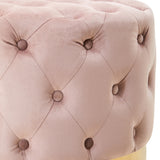 Chrishell Dusky Pink Velvet Stool