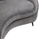 Rosita 3 Seater Grey Velvet Sofa