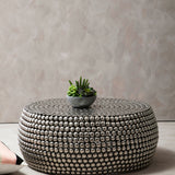 Venice Beaded Silver Coffee Table