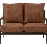 Flynn 2 Seater Brown Sofa