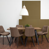 Vincent Rectangular Brown Dining Set