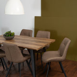 Vincent Rectangular Brown Dining Set