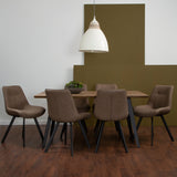 Vincent Rectangular Brown Dining Set