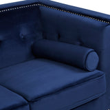 Niomi Two Seater Midnight Blue Velvet Sofa