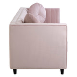 Asher 3 Seater Pink Velvet Sofa