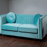 Asher 3 Seater Pastel Green Velvet Sofa