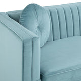 Asher 3 Seater Pastel Green Velvet Sofa