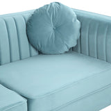 Asher 3 Seater Pastel Green Velvet Sofa