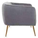 Julia 2 Seater Grey Velvet Sofa