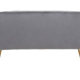 Julia 2 Seater Grey Velvet Sofa