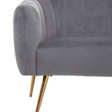 Julia 2 Seater Grey Velvet Sofa