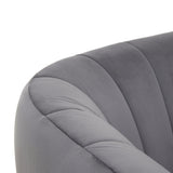 Julia 2 Seater Grey Velvet Sofa