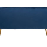 Julia 2 Seater Blue Velvet Sofa