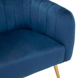 Julia 2 Seater Blue Velvet Sofa