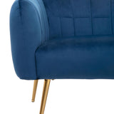 Julia 2 Seater Blue Velvet Sofa