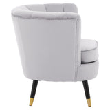 Chrishell Grey Velvet Chair