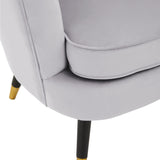 Chrishell Grey Velvet Chair