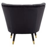 Chrishell Black Velvet Chair