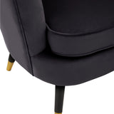 Chrishell Black Velvet Chair