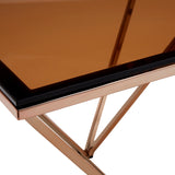 Mary-Ann Champagne Metal Legs Coffee Table