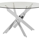 Myaree Round Chrome Dining Table