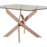 Rosa Rectangular Rose Gold Dining Table