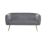 Julia 2 Seater Grey Velvet Sofa