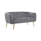 Julia 2 Seater Grey Velvet Sofa