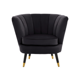 Chrishell Black Velvet Chair