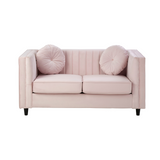 Asher 2 Seater Pink Velvet Sofa