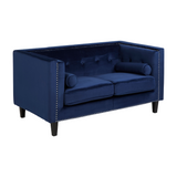 Niomi Two Seater Midnight Blue Velvet Sofa