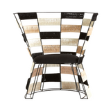 Offset Beige And Black And White Chair