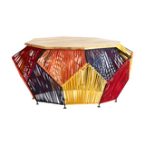 Offset Multi-Coloured Mango Wood Coffee Table