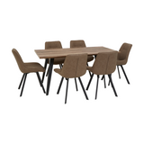 Vincent Rectangular Brown Dining Set