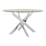 Myaree Round Chrome Dining Table