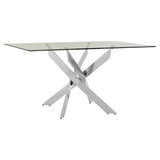 Rosa Chrome Rectangular Dining Table