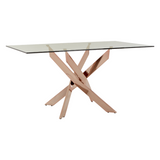 Rosa Rectangular Rose Gold Dining Table