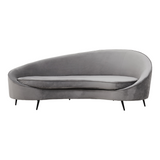 Rosita 3 Seater Grey Velvet Sofa