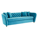 Lubrin Cyan Velvet 3 Seat Sofa