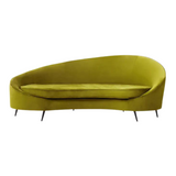 Rosita 3 Seater Olive Green Velvet Sofa